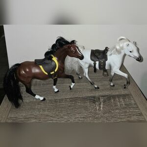 Vintage 90s Lot 2 Grand Champion Empire 4" Miniature Plastic Toy Horses SEE DESC
